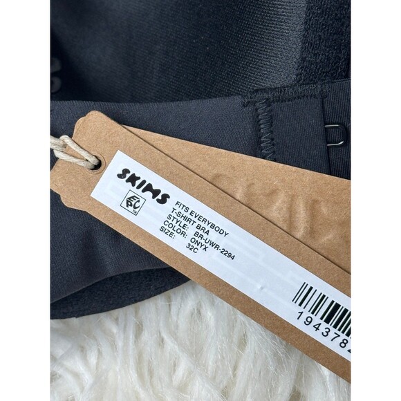 Skims Fits Everybody T-shirt Bra Onyx Size 32C - Picture 7 of 7